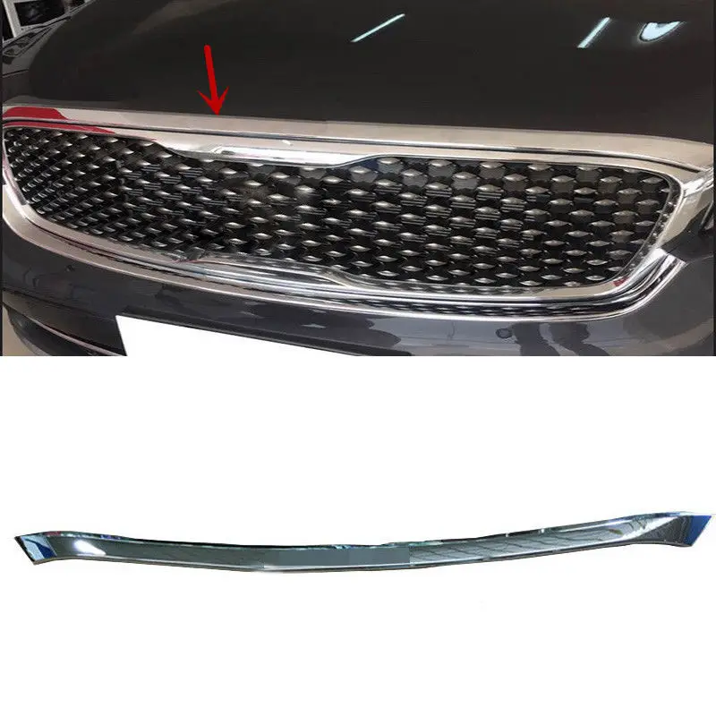 Хромированная передняя крышка капота рамка Крышка отделка Подходит для Kia Sorento