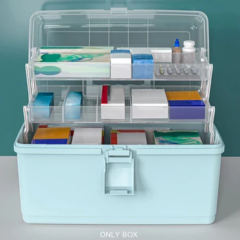 

Lockable Design Travel Portable Camping Large Capacity Dustproof Home Pill Holder First Aid Storage Box Multi Layer Emergency