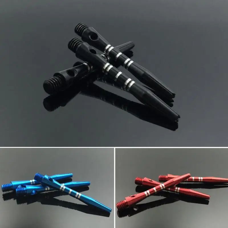 3Pcs/bag Color Engraved Aluminum Alloy Darts Rods Short Five Lines of Metal Darts Rods Standard Thread 40mm Long Darts Rods
