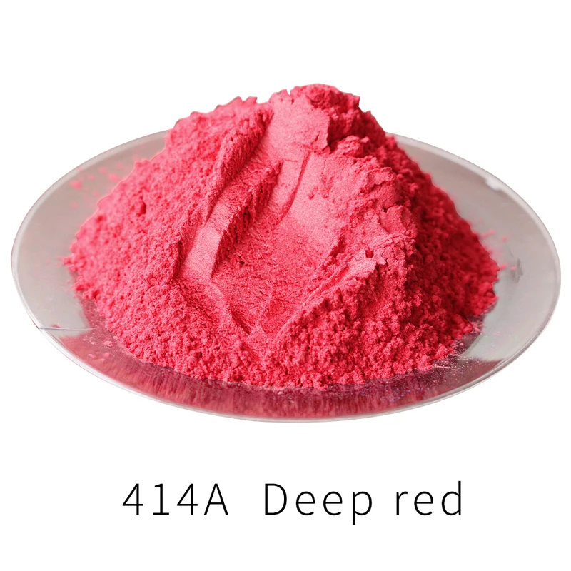 Red Pearl Powder Mineral Mica Powder Pigment Acrylic Paint for Crafts Arts Cars Paint Soap Eye Shadow Dye Colorant 50g Type 414A