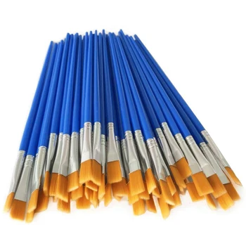 

Paint Brush Set 400 Pieces of Children's Nylon Flat Hair Small Oil Watercolor Paint Children's Painting Tool Set