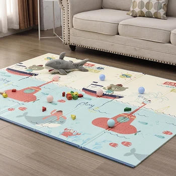 

Foldable Baby Play Mat Waterproof Children's Mat Kids Toys Cartoon Double-sided Baby Climbing Pad Kids Rug Educational Game Mat