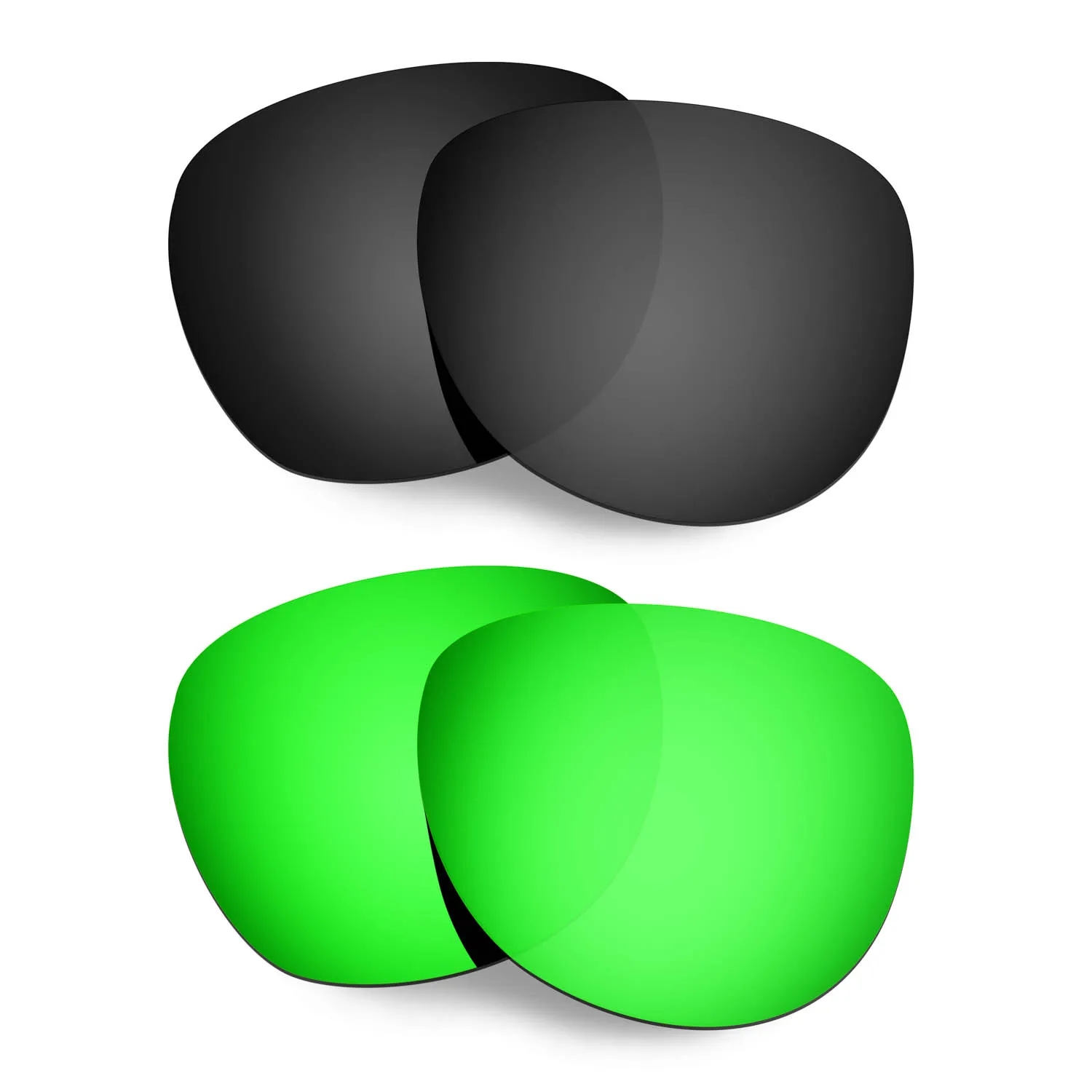 

HKUCO Polarized Replacement Lenses For Stringer Sunglasses Black/Green 2 Pairs