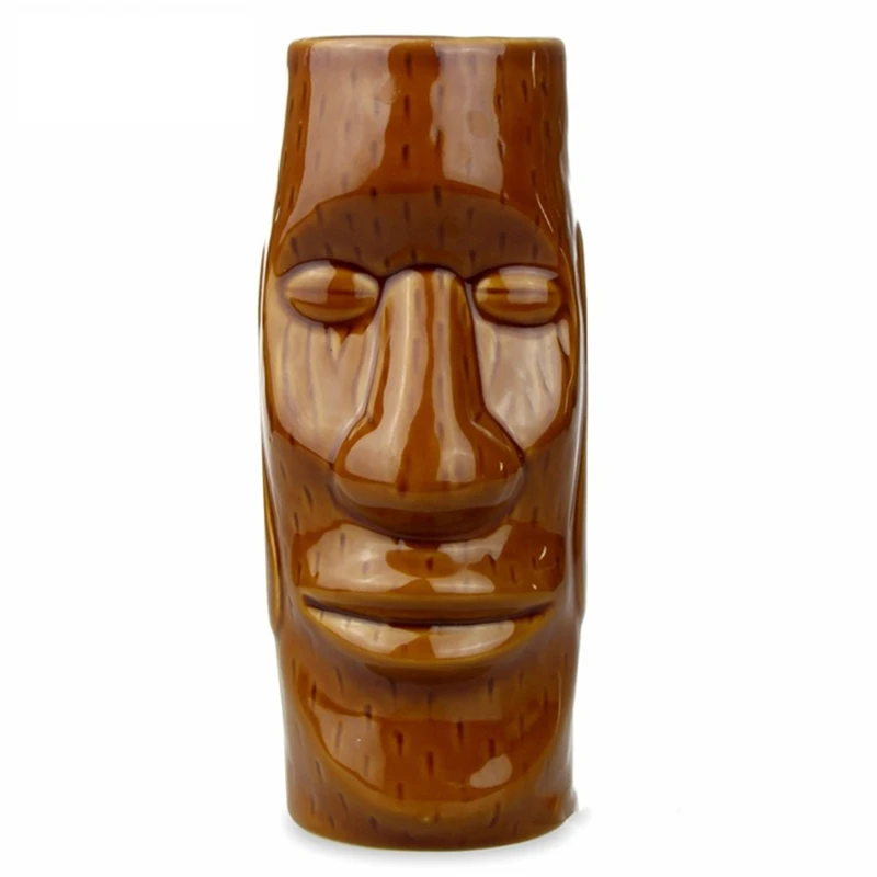 Tiki Mugs 500ml Hawaii Tiki Mugs Cocktail Cup Beer Beverage Mug Wine Mug Ceramic Tiki Mugs