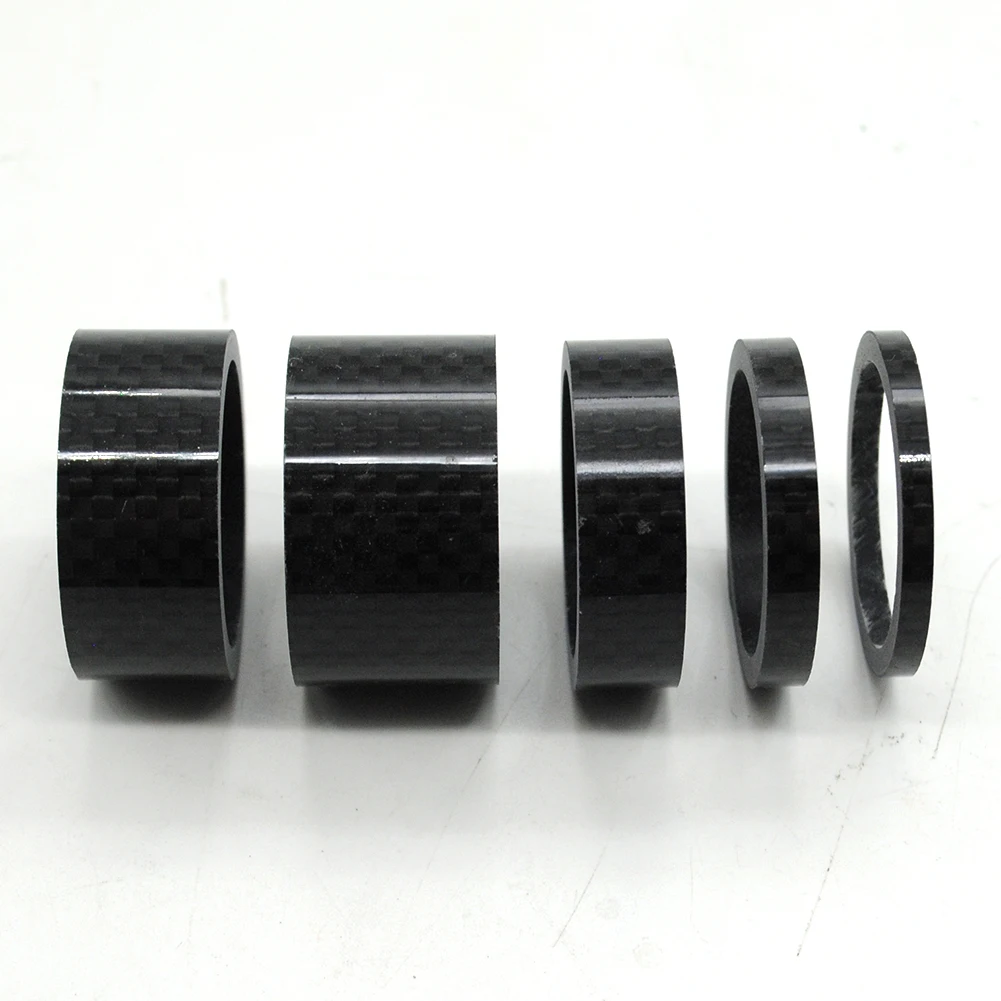 Carbon Fiber Washer Bike Bicycle Headset Stem Spacers Kit For Bike Fix Refit 5 Shape 3mm 5mm 10mm 15mm 20mm