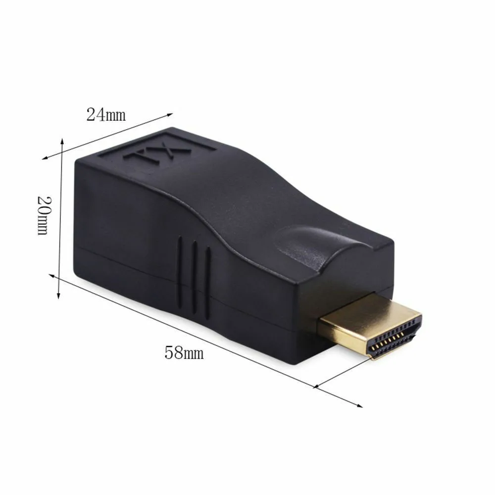 4K 3D HDMI 1,4 30 м удлинитель для RJ45 по Cat 5e/6 сетевой LAN Ethernet адаптер LAN Ethernet TXRX черный адаптер