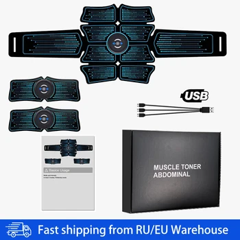 

Electric Muscle Stimulator EMS Abdominal ABS Estimulador Muscular Fitness Body Slimming Massager Body Shaping Unisex USB Connect