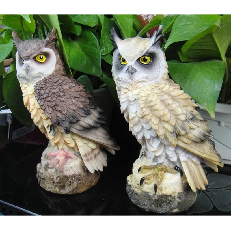 Owl Shape Statues Animal Birds Art Sculpture Resin Art&Craft Home