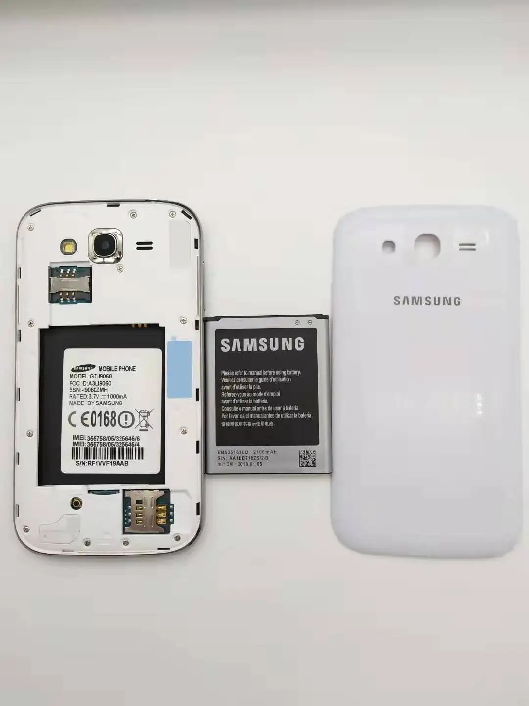 samsung Grand Neo I9060 четырехъядерный 5Мп 1 ГБ ОЗУ+ 8 Гб ПЗУ 5 ''две sim-карты отремонтированный смартфон