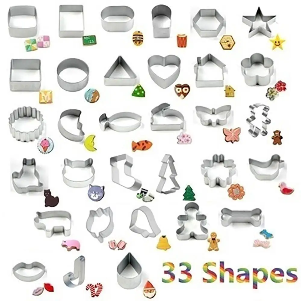 1pc Cookie Baking Mould Cartoon Mold Star Heart Flower Cake Cutter Stainless Steel Egg Mould Cookie Cutters Biscuit