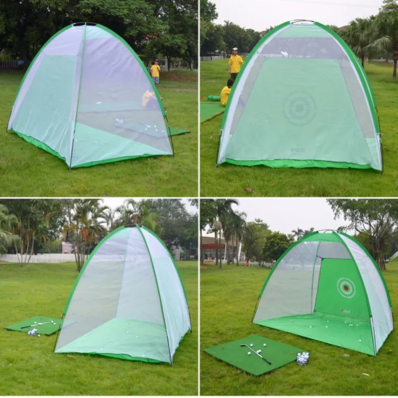 2M Golf Practice Net Golf Hitting Cage Indoor Outdoor Garden Grassland Practice Tent Golf Training Home Sports Equipment XA147+A 4