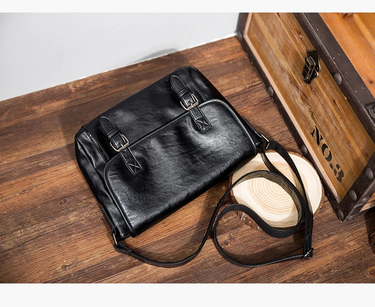 Leather Shoulder Messenger Bag men's Handbag Vintage Crossbody Bag Tote Business Man Leather Messenger Bag