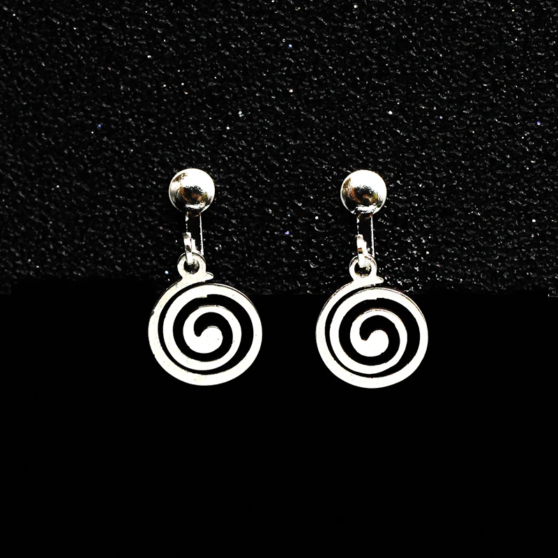 Geometry Spiral Clip On Earrings Without Piercing Metal Spiral No Ear Hole Earrings Ear Cuff Minimalism Earrings CE409