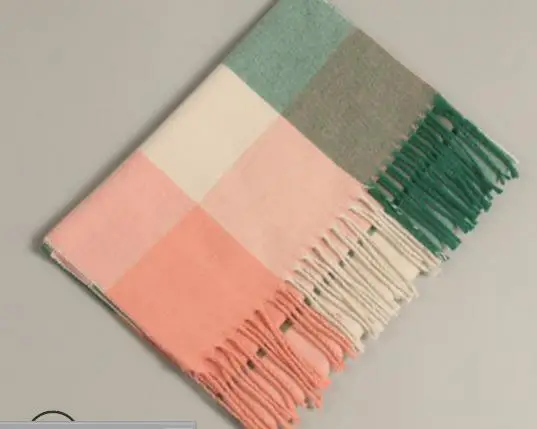 74232-Pink is green Qiu dong хан издание джокер мода имитация кашемира шарф дети теплый шарф частный сетки родитель-ребенок нагрудник 74232 - Color: 74232-Pink is green