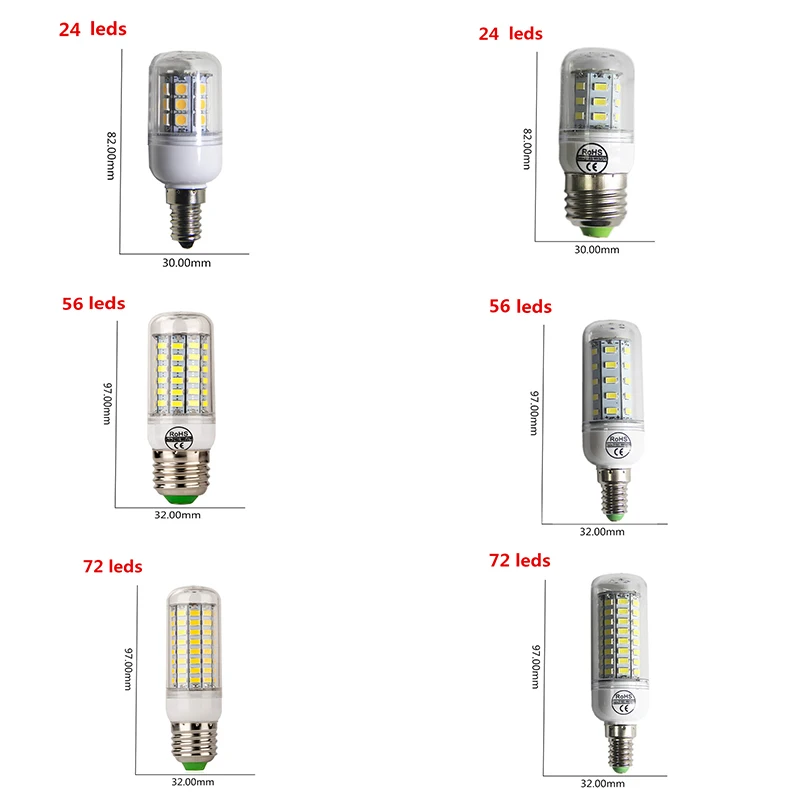 MR16 GU10 5W 6W 12V 220V Светодиодный светильник лампы кукурузы 24/56/72/78/38/140 светодиодов, теплый белый точечный светильник cob