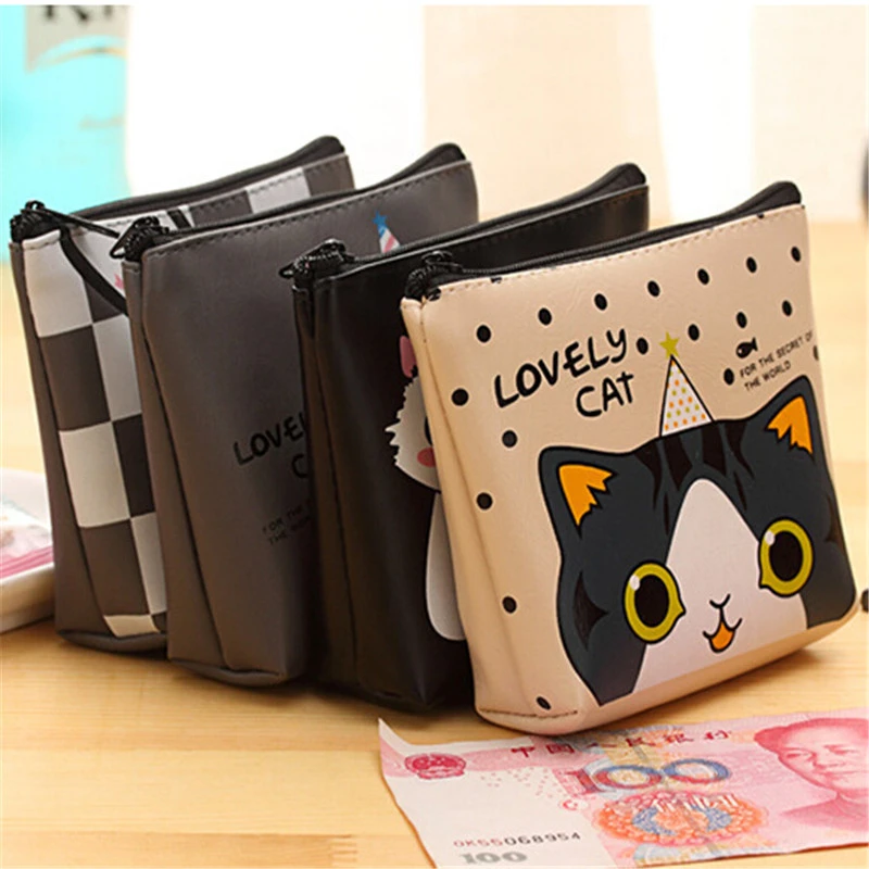 Monederos creativos coreanos para estudiantes, bolsa de gelatina impermeable para niños, Cat Zero, monedero|Monederos| AliExpress