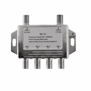 

Mini Portable 2x4 Satellite Signal Multiswitch LNB Voltage Selected 950-2400MHz Multiswitch LNB Receiver Multiswitch
