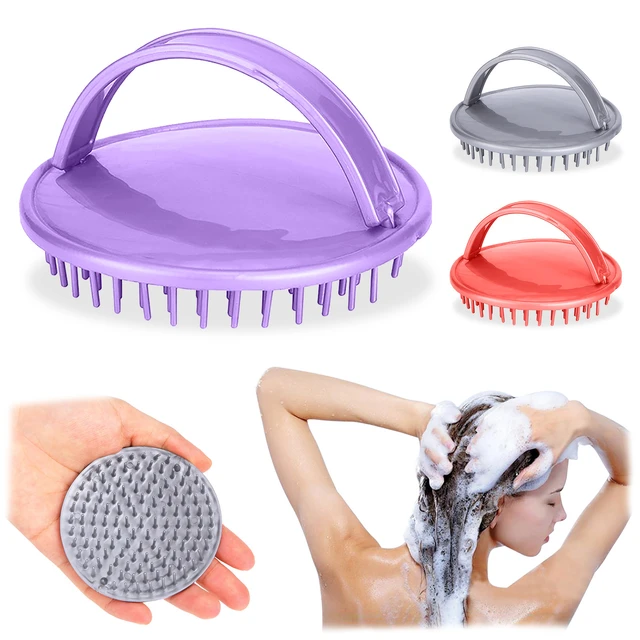 Escova de cabelo com listras de coração, aderência de nylon macio,  antiestática, escova de massagem para o couro cabeludo, almofada de ar para  homens e mulheres, cabelos cacheados secos e molhados