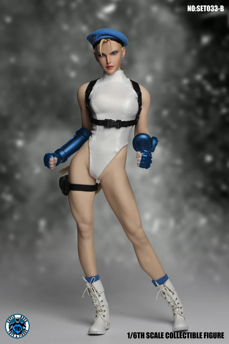 1:6 масштаб коллекционная Женская фигурка Fighting girl CAMMY Ультра гибкая бесшовная тело 1" экшн-кукольная фигурка игрушка. Без коробки - Цвет: Белый