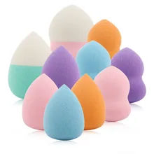 10 шт./компл. макияж спонж для тонального крема Жидкая основа для лица для растушевки пудры падение Форма уход за кожей лица мягкой косметическая губка MKXJ