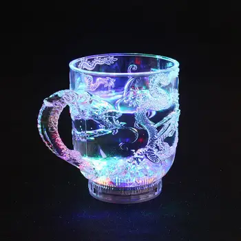 

Cup Led Color Change Universal Plastic Health Activated Light Up Wine Glass Luminous Cup Cool Tool Tableware Cutlery Decoration