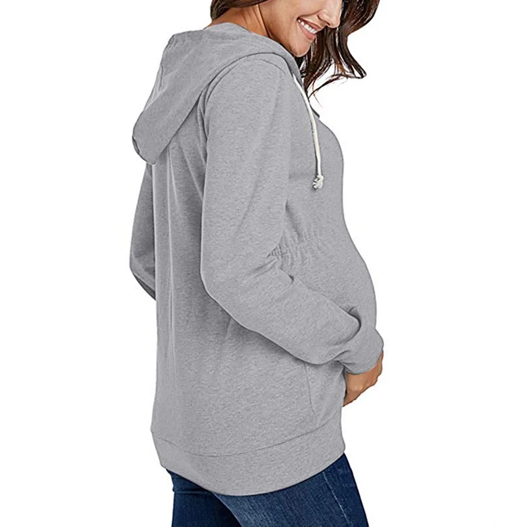 Блузки и топы для беременных; толстовки с капюшоном на молнии; верхняя одежда; Y1016