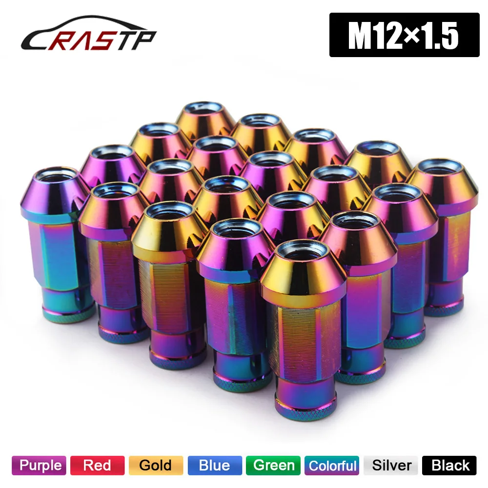 20Pcs Universal Racing Wheel Lug Nut Aluminum 50mm Car Lug Wheel Nuts