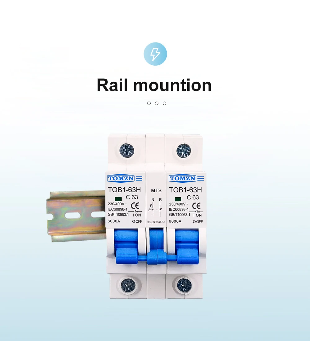 mts tomzn ac interruptor de transferência manual de alimentação dupla mcb