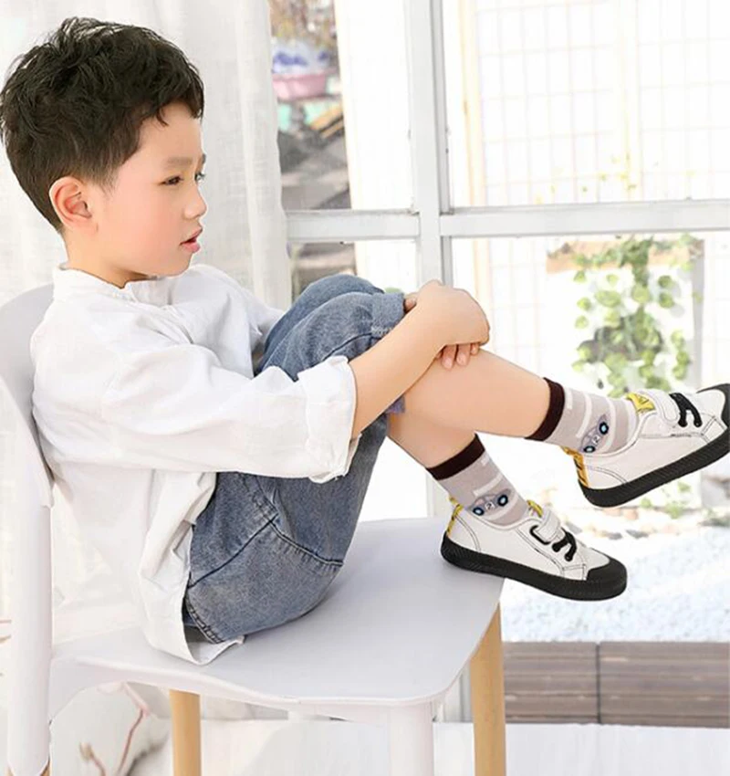 New Spring Summer Children Socks Mesh breathable Car Style Cotton Boys Socks Kids 5 pairs/lot 3-15 Years kids socks