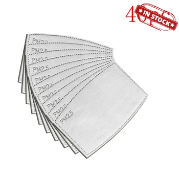 

2-40PCS Kids Mask Filters Five layers of PM2.5 Activated Carbon Filter Face Mask Breathing Insert Protective Mouth Mask Filter