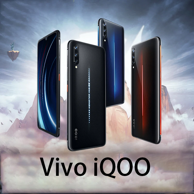 VIVO iQOO Android 9 мобильный телефон OTA обновление отпечатков пальцев ID Snapdragon 855 NFC type-C 4000 мАч 44 Вт Быстрая зарядка 4D игровой мобильный телефон
