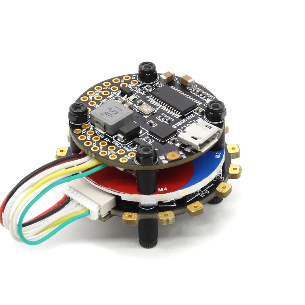 20x20 мм Racerstar TaiChi AIO BEC& 40A BL_32 4в1 ESC круглый стек OSD F4 2-6S Контроллер полета для RC FPV гоночный Дрон DIY Accs