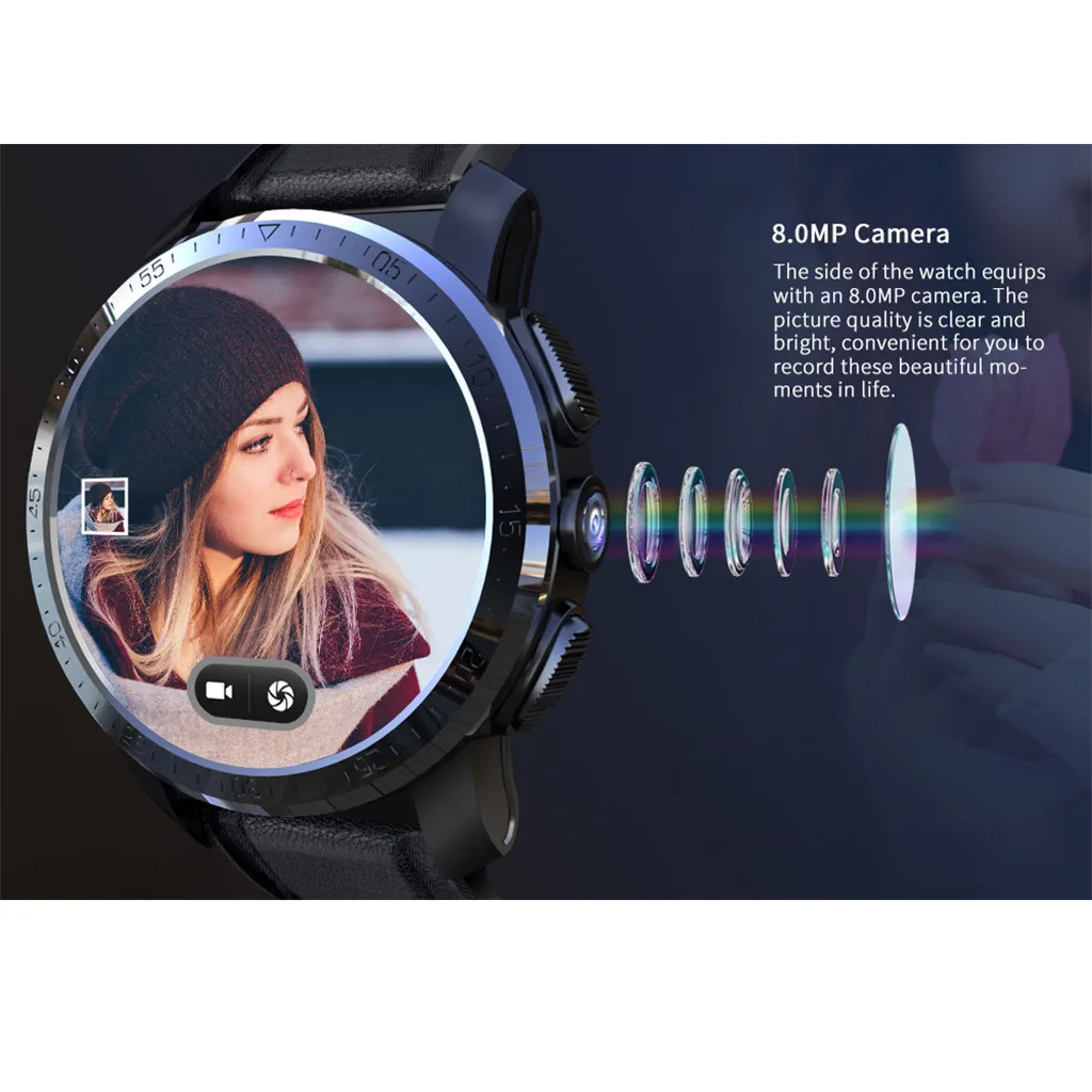 KOSPET Optimus Pro двойная система AMOLED 4G Smartwatch Android 7,1 Спортивная камера 8.0MP 2+ 16 Гб мужские Смарт-часы 800 мАч WiFi gps