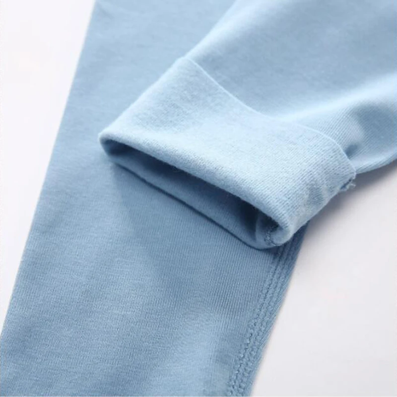 Autumn Winter kids thermal underwear solid colors children two-piece suit set warm homewear long sleeve pajamas for girls boys