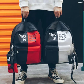 

Colorblock School Backpack Oxford Shoulder Bag Women Men Backpack Laptop Bag School Bag for Boys and Girls