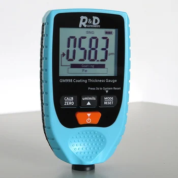 

Anti Slip LCD Display Multifunction Car Paint Battery Powered Thickness Gauge Meter Auto Power Off Compact Portable Industrial