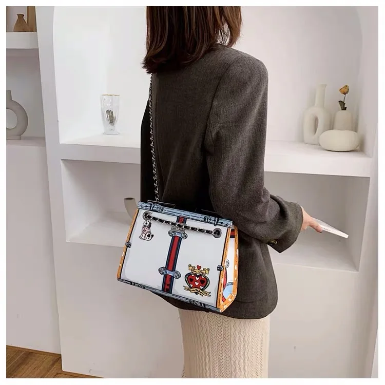 Bolsos de цепи, заклепки, отличное качество para mujer Mujer bolsos de diseñador de bolso de hombro de moda bolsos de cuero de para mujer