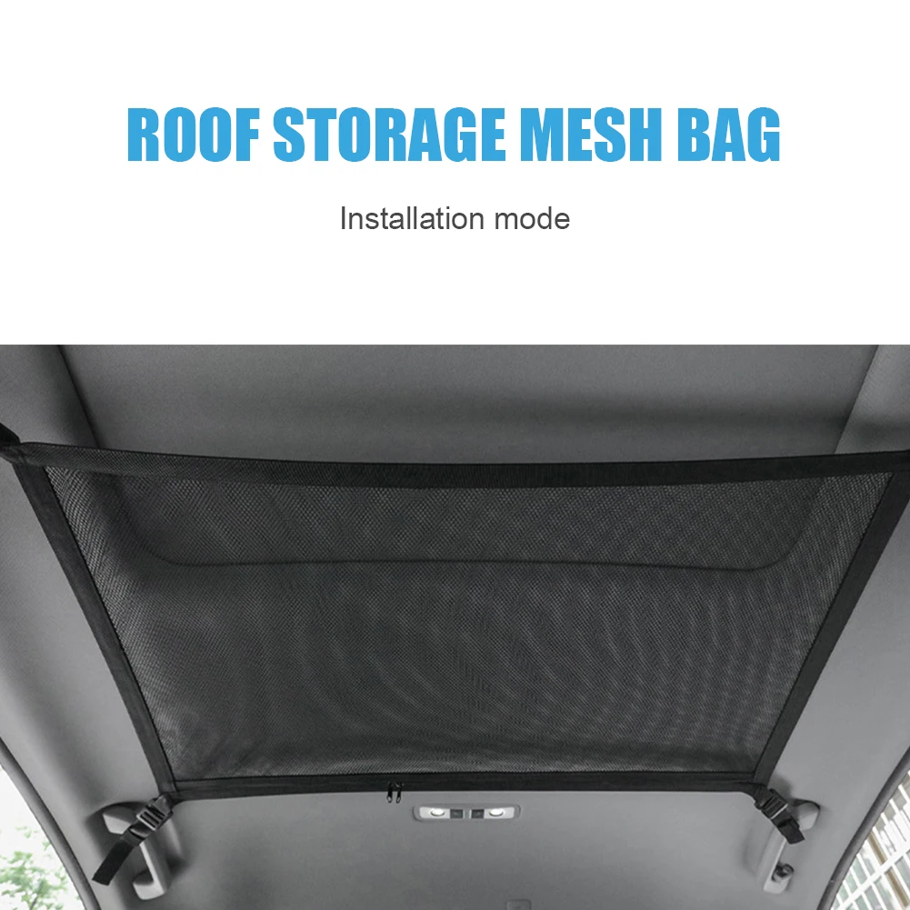 Car Ceiling Storage Net Pocket 8kg Capacity Travel Organizer Auto Accessories for Outdoor Personal Parts Decoration | Автомобили и