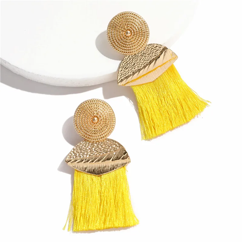 ONEVAN Bohemian Handmade Earrings For Women Boho Style Woman Tassel Earring Female Jewelry Bridal Fringed Vintage Long Earrinngs | Украшения