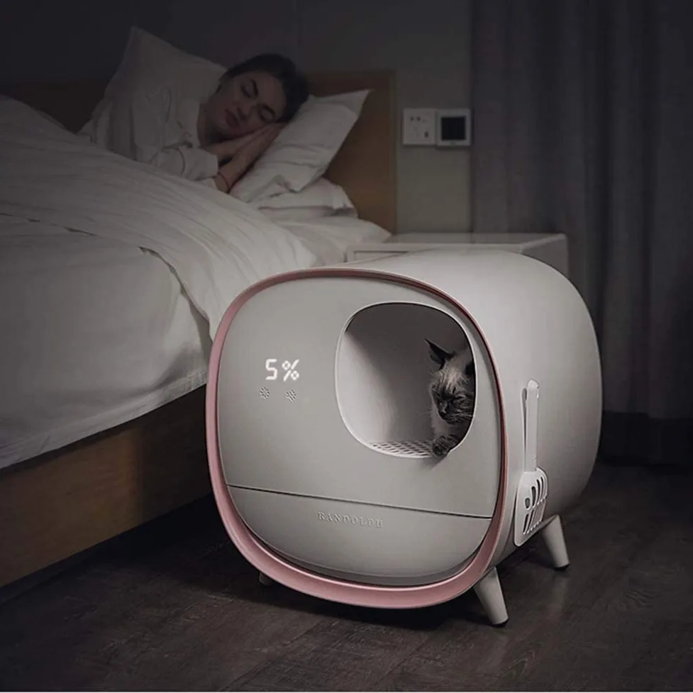 US $237.30 Intelligent deodorant Cat Litter Box Fullyenclosed Toilet Training Kit Smart Automatic Pet Liiter Tary Cat Litters Bedpans
