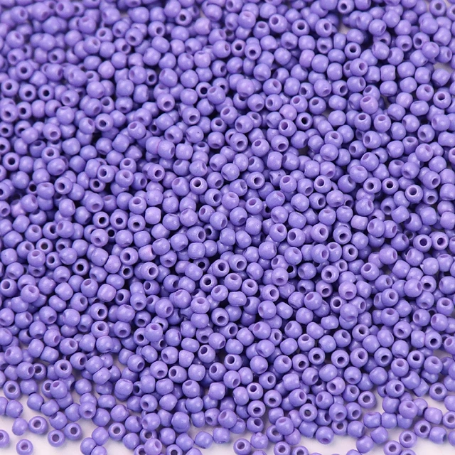 10g 720 Pieces 2mm Austria Solid Color Bead 12/0 Opaque Neon Round Beads Glass Seed Beads Handmade DIY Jewelry Bags Accessories 357 Purple