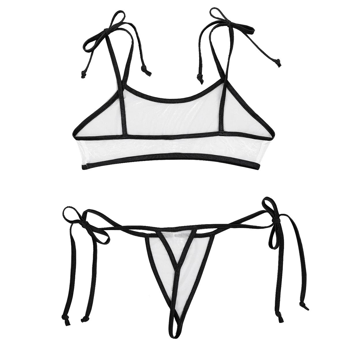 Женский сетчатый прозрачный купальный костюм, мини-Купальник для женщин, для взрослых, микро-бикини, купальник, бюстгальтер, топ и стринги, трусики, нижнее белье