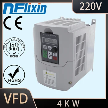 

VFD Inverter 4KW Frequency Converter 3P-220V Output CNC Spindle motor speed Control VFD Converter