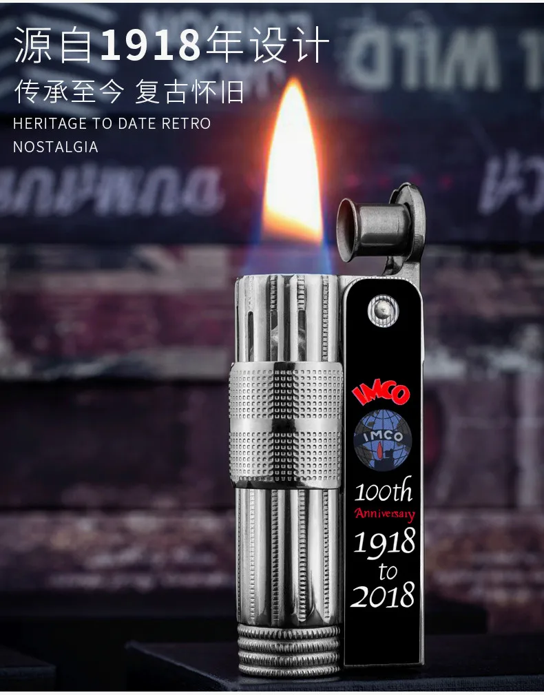 NEW (1918 to 2018) IMCO Flint Gasoline Lighter 100th Anniversary Nostalgic Limited Edition Cigarette Series (1918 to 2018)