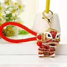 Lucky Lion Sub-Car брелок женский корейский стиль милый креативный Пакет кулон брелок металлическая позолоченная цепь подарок