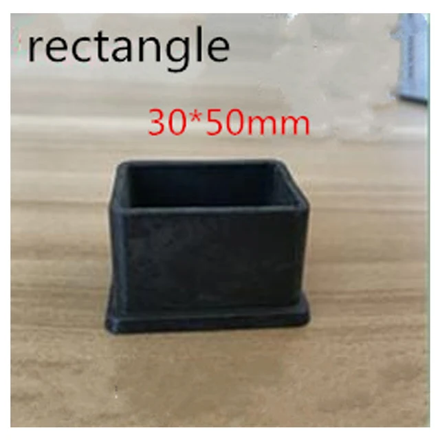 4pcs square silicone chair leg caps Non-slip Table Foot dust Cover Socks Floor Protector pads pipe plugs furniture leveling feet 30x50mm 4pcs
