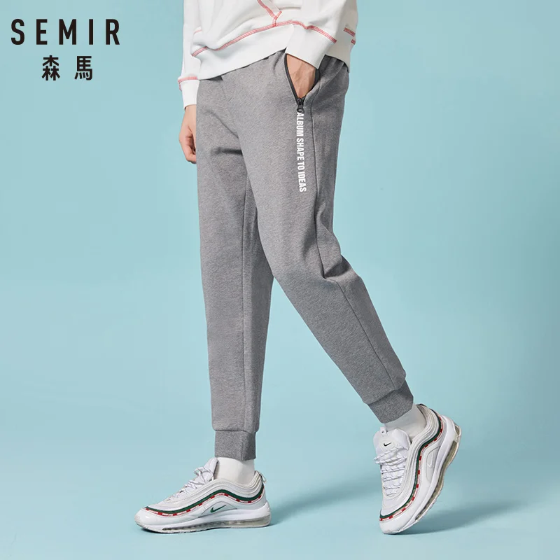 Billige Semir Casual hosen 2019 neue männer winter hosen trend strahl mund hosen druck sport plus samt verdickung flut