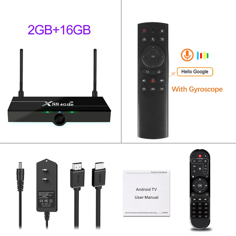 add G20 Gryo X88 4G Lte Smart Android tv Box 7,1 Rockchip RK3328 поддержка 4G Nano SIM карты 2GB 16GB 2,4G/5G двойной Wifi 4K Google Play медиа-бокс - Цвет: add G20 Gryo