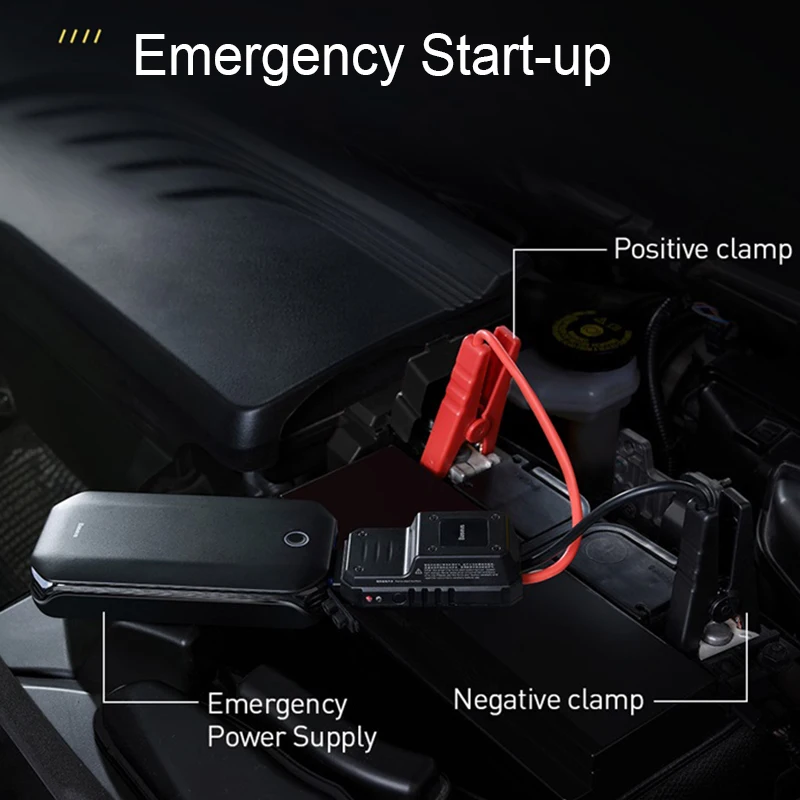 Дешево Baseus автомобильный стартер пусковое устройство аккумулятор power Bank 800A Jumpstarter Авто Buster аварийный бустер автомобильный прыжок старт