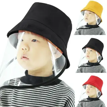 

Removable Kid Fisherman Cap Transparent Face Shield Anti-spitted Protective Hat